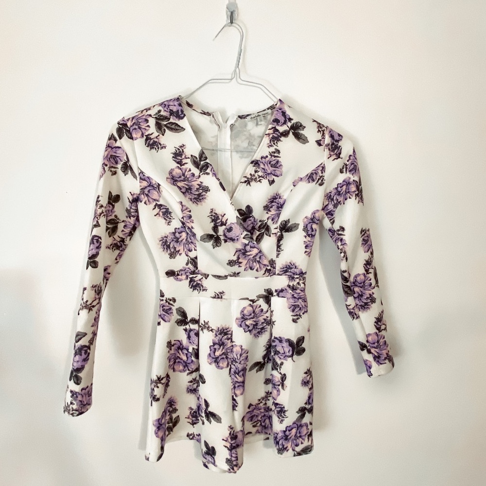 Floral print romper